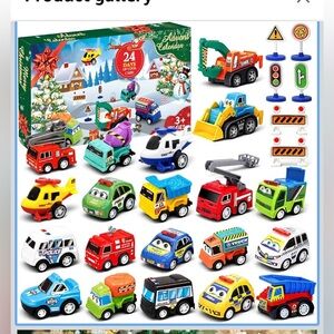 New Advent Calendar 2025 Kids Boys, 24 Days Countdown Calendar Pull Back Car Toy